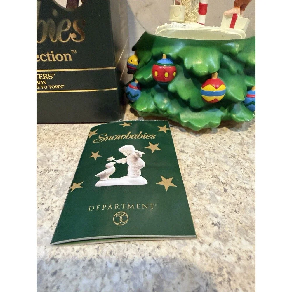 Dept 56 Snowbabies Peppermint Painters Waterglobe Curious George 56.69928 Box